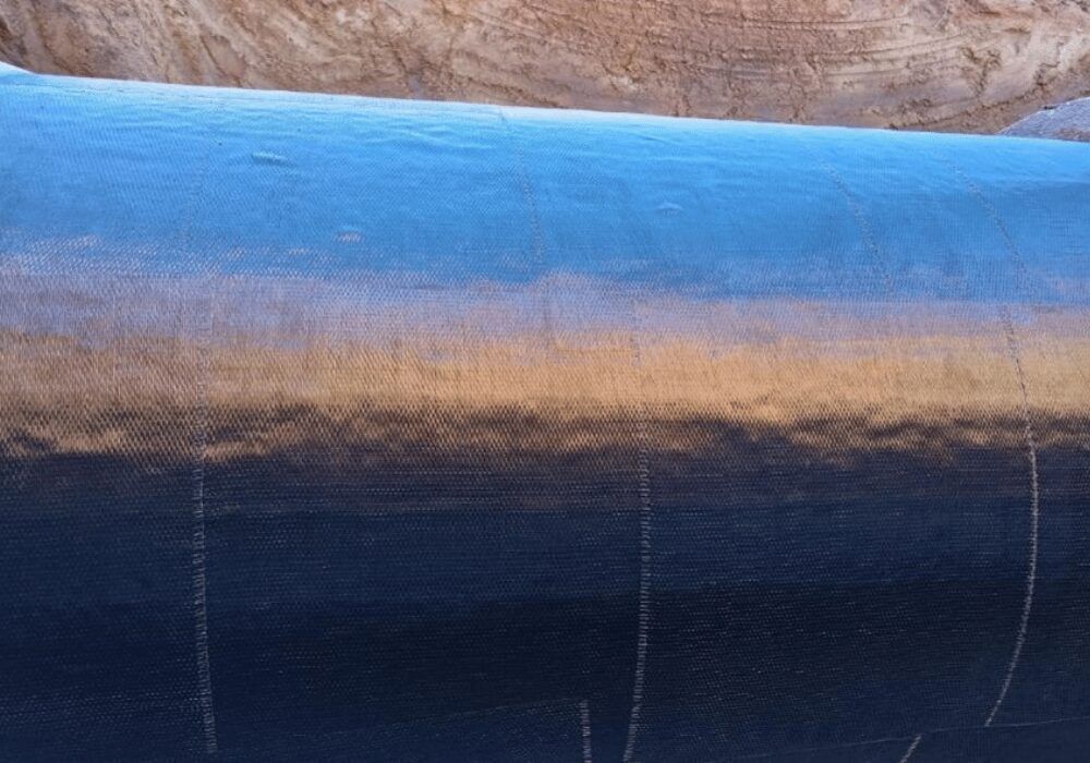 Carbon fibre wrapping of concrete pipe