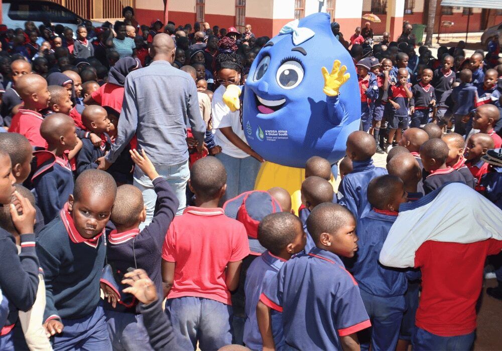 AWSISA Global South event with raindrop mascot